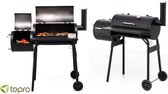 Bol.com Tepro Smoker Houtskoolbarbecue - Grilloppervlak (LxB) 54 x 30 cm - Met onderstel en wielen - Zwart aanbieding