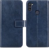 Samsung Galaxy A11 Hoesje met Pasjeshouder - Samsung Galaxy M11 Hoesje - iMoshion Luxe Booktype - Donkerblauw