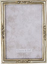 Clayre & Eef Fotolijst 13*18 cm Zilverkleurig Kunststof Rechthoek Fotokader Wissellijst Foto Frame