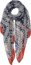 Juleeze Sjaal Dames Print 80*180 cm Rood Polyester Shawl Dames Sjaal