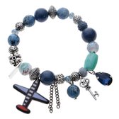 Juleeze Armband Dames Blauw Kunststof Rond Armbandjes Sieraden Dames