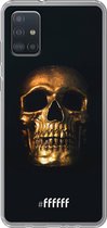 6F hoesje - geschikt voor Samsung Galaxy A52 - Transparant TPU Case - Gold Skull #ffffff