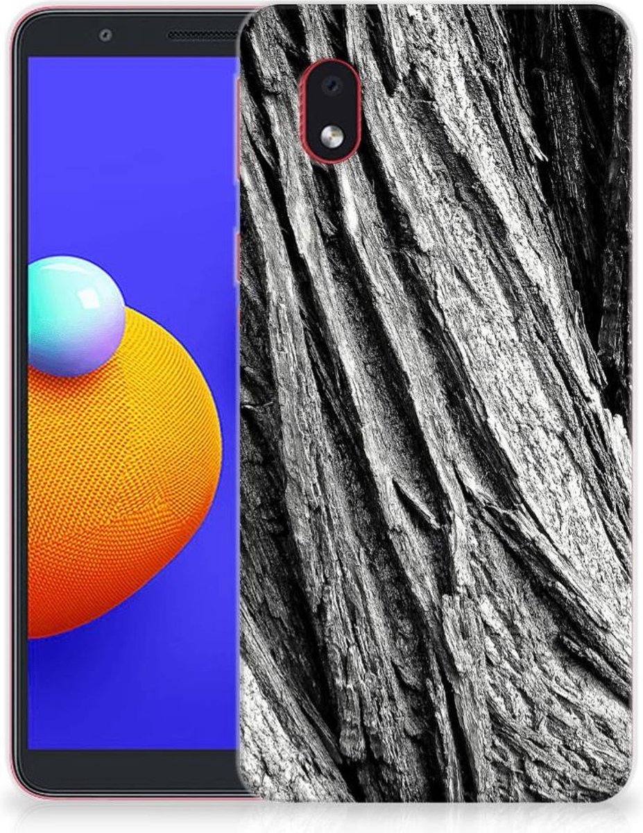 Bumper Hoesje Samsung Galaxy A01 Core Boomschors Grijs