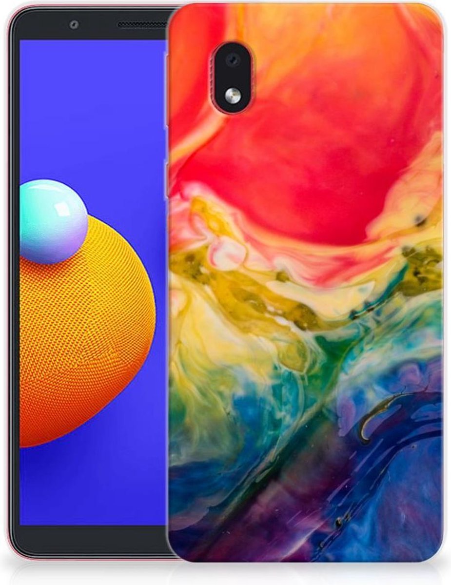 Hoesje maken Samsung Galaxy A01 Core Watercolor Dark