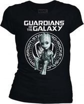 MARVEL - T-Shirt Sitting Groot Guardian Badge - GIRL (XL)
