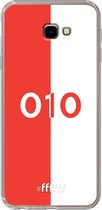 6F hoesje - geschikt voor Samsung Galaxy J4 Plus -  Transparant TPU Case - Feyenoord - 010 #ffffff