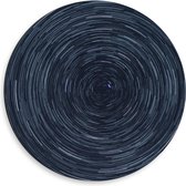 Dibond Wandcirkel - Blauwkleurige Cirkel - 50x50cm Foto op Aluminium Wandcirkel (met ophangsysteem)