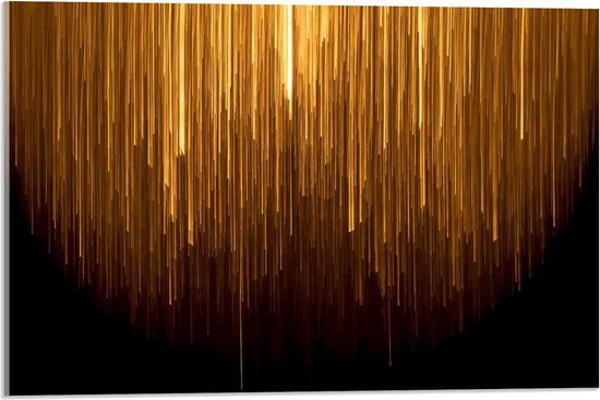 Acrylglas - Gouden Strepen - 60x40cm Foto op Acrylglas (Wanddecoratie op Acrylglas)