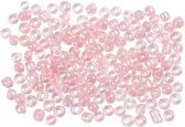 Rocailles, afm 8/0 , d: 3 mm, roze kern, 500gr, gatgrootte 0,6-1,0 mm