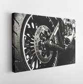 Motor bike detail - Rear wheel of a motorcycle  - Modern Art Canvas  - Horizontal - 705750214 - 80*60 Horizontal