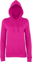 Awdis Gewoon Hoods Vrouwen/dames Girlie College Pullover Hoodie (Heet Roze)