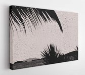 Abstract caribbean palm tree leaves in motion.- Modern Art Canvas - Horizontal - 527724052 - 115*75 Horizontal