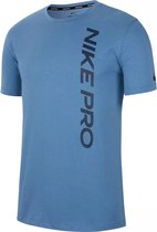 Nike NIKE PRO MENS SHORT-SLEEVE TOP sportshirt heren blauw