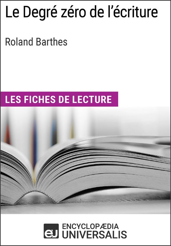Le degré zéro de l'écriture de Roland Barthes - cover