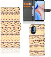 Wallet Book Case OPPO Reno 4 Pro 5G GSM Hoesje Aztec Yellow