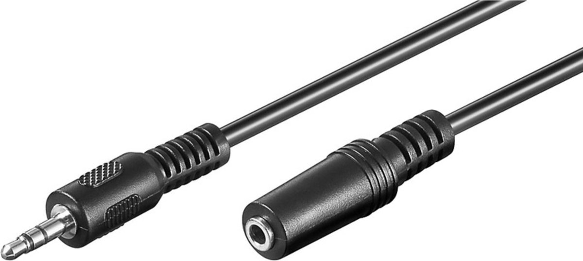 Goobay 3,5mm Jack stereo audio verlengkabel - zwart - 1,5 meter