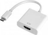 Jumalu USB-C naar HDMI adapter - 4K 30Hz / wit - 0,10 meter - Male USB C To Female HDMI - 4k - Adapter - USB-c - Mobiel - Laptop - Tablet - compatibel met Microsoft service