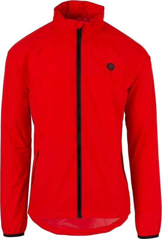 AGU GO Regenjas Essential - Regenjas Dames & Heren - Ademende en Waterdichte Regenjas - Fietsjack - Rood - M