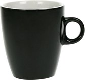 Koffiekopjes/bekers zwart 190 ml - Koffie/thee kopjes van keramiek