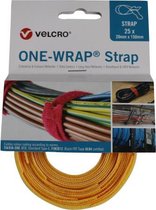 Velcro® ONE-WRAP® klittenband kabelbinder 20mm x 330mm Geel