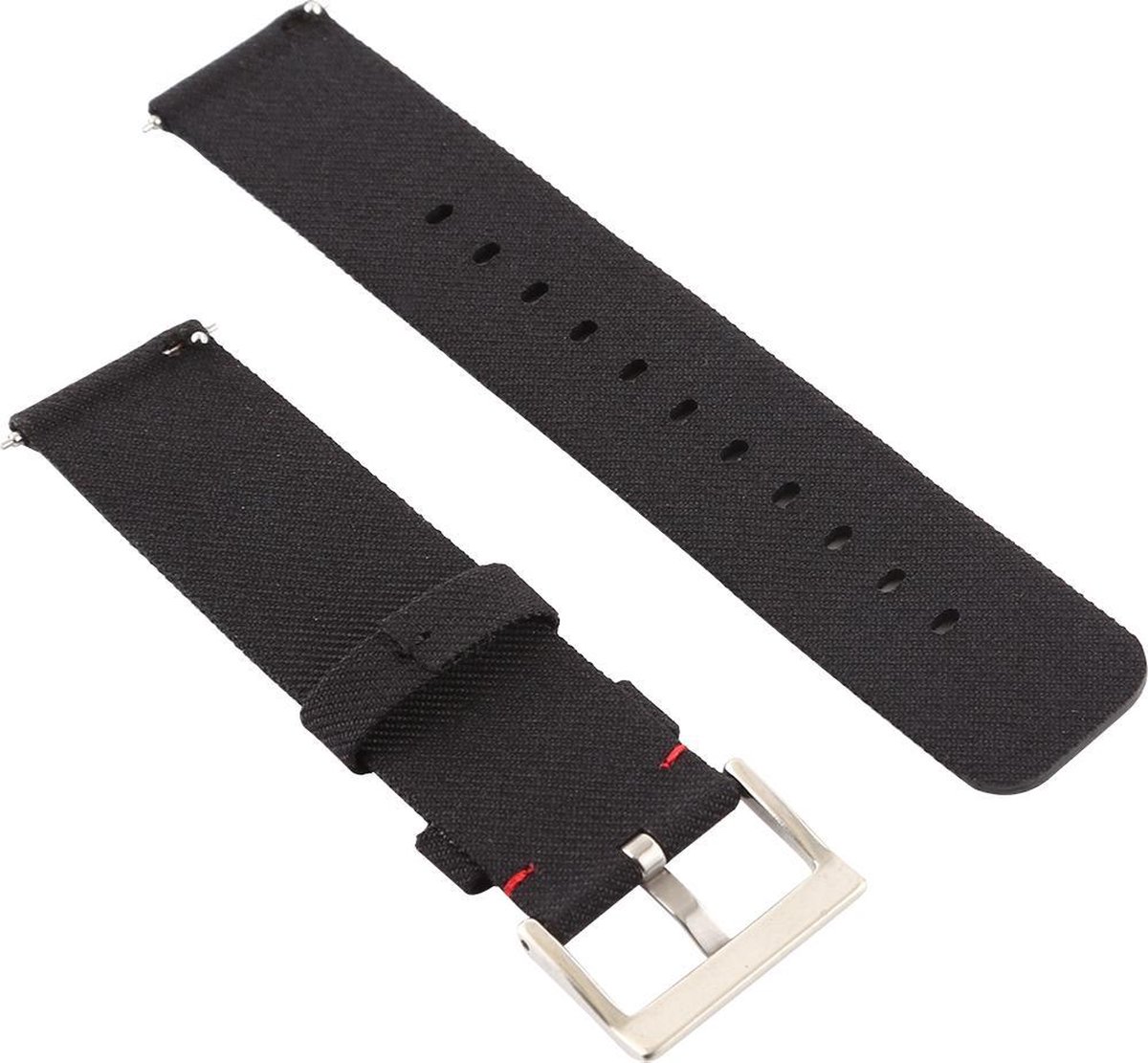 Jeans bandje Zwart geschikt voor Fitbit Versa (Versa Lite, Versa 2)