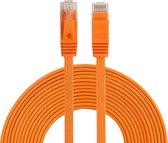 merkloos - 10m CAT6 Ultra dunne Flat Ethernet netwerk LAN kabel (1000Mbps) - Oranje - internet kabel