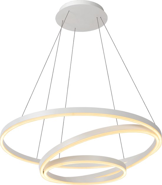 Lucide TRINITI - Hanglamp - Ø 80 cm - LED Dimb. - 3000K - Wit