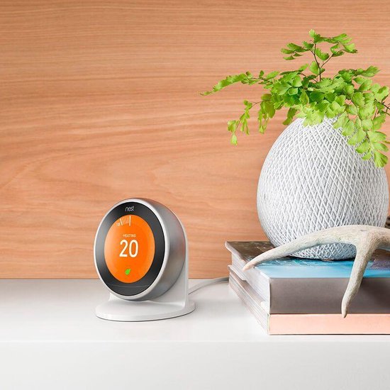 Google Nest Learning Thermostat - Slimme thermostaat - Bedraad - RVS - Google Nest