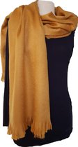 XL Alpaca shawl | Omslagdoek | 100% wollen sjaal | Okergeel