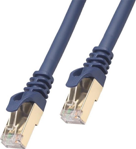 High-Speed Cat 8 RJ45 Netwerkkabel - LAN Ethernet Kabel - Wifi Netwerk Verlengkabel - Verlengsnoer - Internet Modem Kabel - 5 Meter Lang - 40.000 Mbit/s - Blauw - AA Commerce