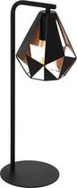 EGLO Carlton 4 Tafellamp - E27 - 50,5 cm - Zwart/Koper