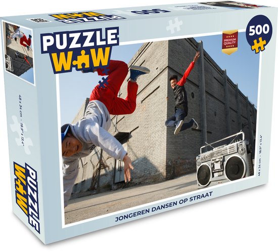 Preek Duwen Arrangement Puzzel 500 stukjes Breakdance - Jongeren dansen op straat - PuzzleWow heeft  +100000... | bol.com