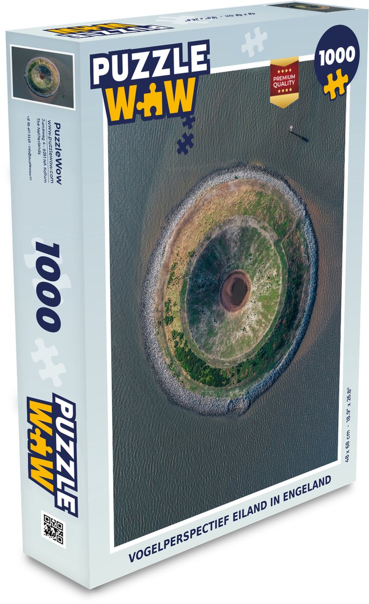 Afbeelding van product Puzzel 1000 stukjes volwassenen Vogelperspectief Engeland 1000 stukjes - Vogelperspectief eiland in Engeland - PuzzleWow heeft +100000 puzzels