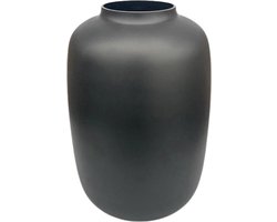 Vaas Artic | Medium | Mat zwart - Matt black | Mondgeblazen glas | Ø25 x H35 cm