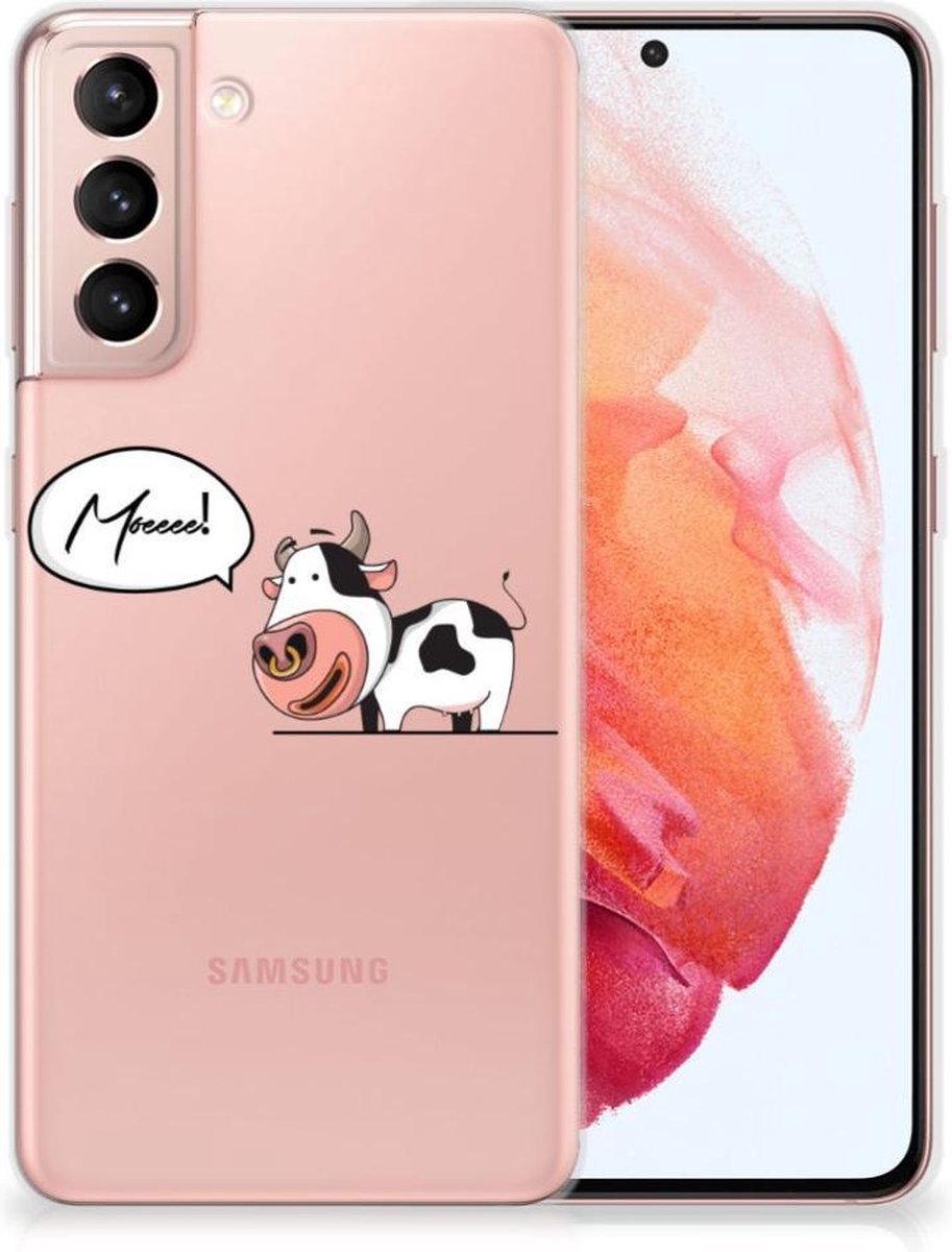 Samsung Galaxy S21 Telefoonhoesje met Naam Cheeky Cow