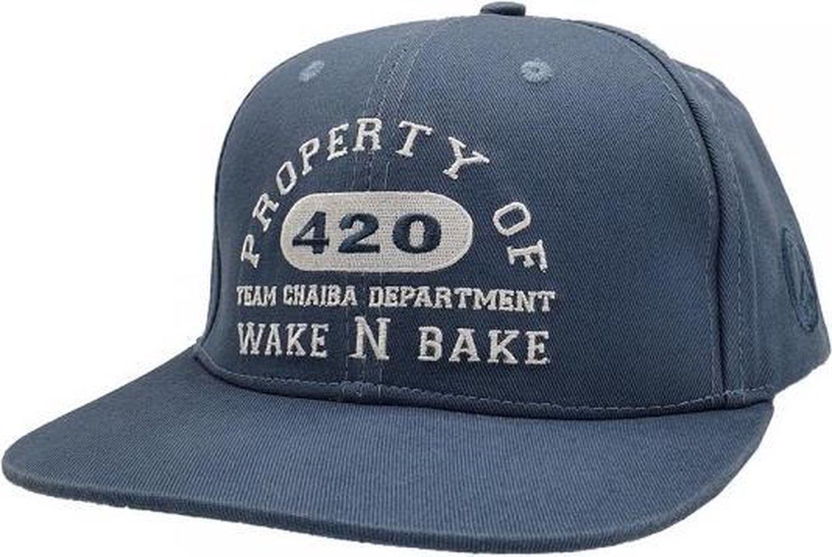 Lauren Rose - Pet - Wake n Bake 420 - One Size - Washed Blauw - Snapback