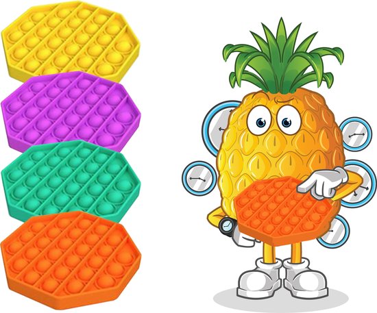 Pop it Fidget Toy - Hexagon - Oranje