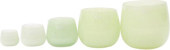 Dutz - design vaas - Pot lichtgroen - glas-  mondgeblazen - H 14 cm