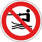 Geen voortgetrokken wateractiviteiten sticker - ISO 7010 - P058 400 mm