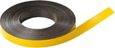Beschrijfbare magneetband, geel 25mm, 30m/rol