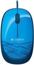 Logitech M105 USB-interface 3-toetsen 1000 DPI symmetrisch ontwerp bedrade optische muis, lengte: 1,5 m (blauw)
