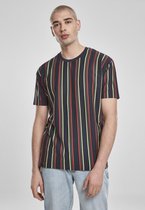 Urban Classics Heren Tshirt -2XL- Printed Oversized Retro Stripe Multicolours