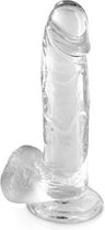 Pure Jelly L - Realistische Dildo met Ballen - 20 x 4cm - Transparant