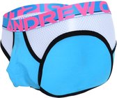 Andrew Christian Almost Naked Retro Net Brief Blauw - MAAT M - Heren Ondergoed - Slip voor Man - Mannen Slip