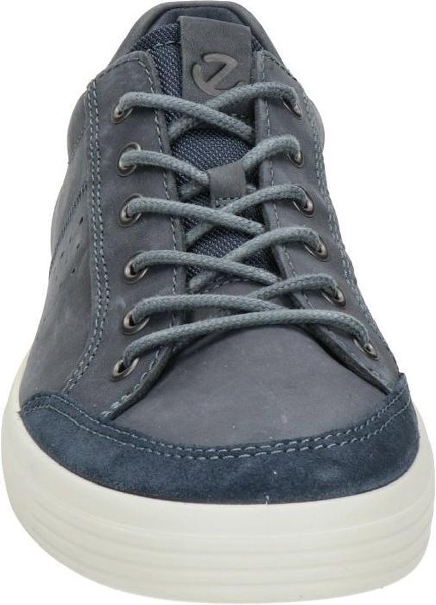 Ecco Soft Classic heren sneaker - Blauw - Maat 48 | bol.com