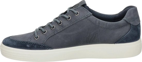 Ecco Soft Classic heren sneaker - Blauw - Maat 48 | bol.com