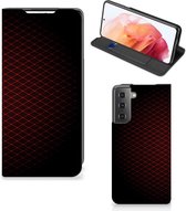 Telefoonhoesje met foto Samsung Galaxy S21 Smart Cover Geruit Rood