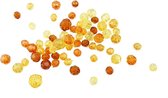Facetkralen mix. afm 4-12 mm. gatgrootte 1-2.5 mm. geel (32227). 250 gr/ 1 doos