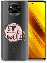 Telefoon Hoesje Xiaomi Poco X3 | Poco X3 Pro Siliconen Back Cover Transparant Boho Stay Wild