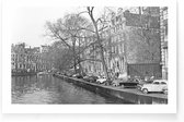 Walljar - Canal Houses Herengracht Amsterdam - Zwart wit poster